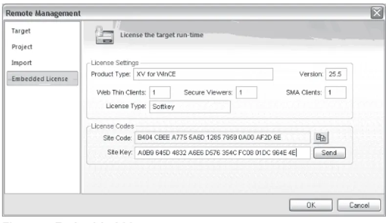 Figure 6. Change License - Softkey