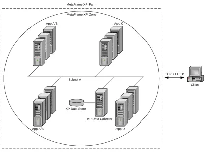 Figure 8 Scenario 1 Planned Native MetaFrame XP Architecture 