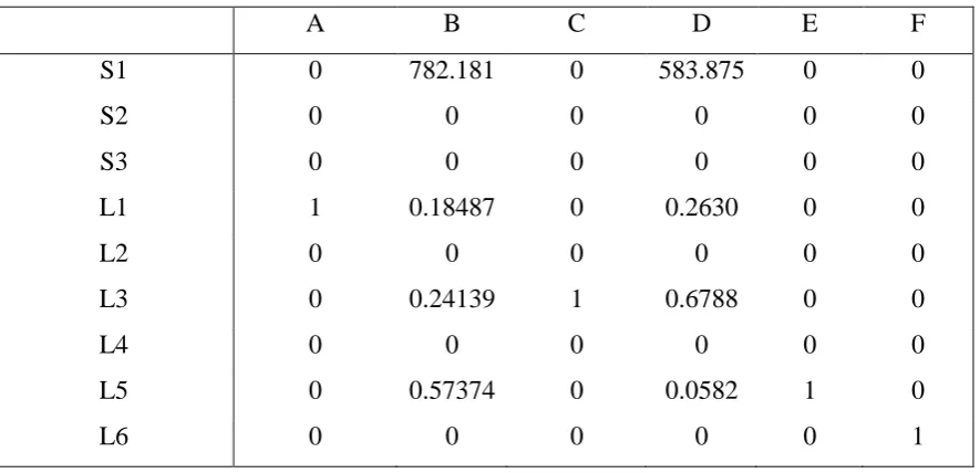 Table 11: Values of Decision Variables  