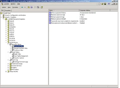 Figure 3 - Configure User Account Policy 