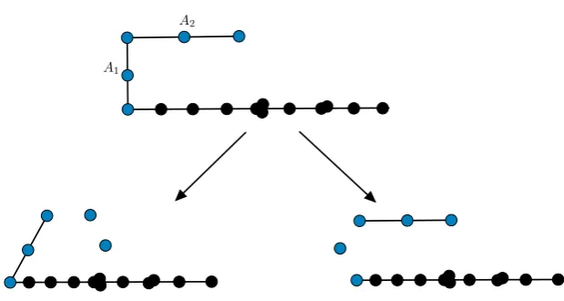 Figure 4.1: Adding additional elements to M to create new Tutte-equivalent matroids.