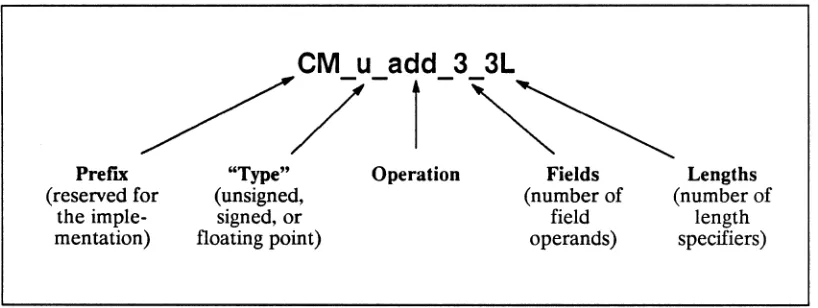 Figure 6. Naming convention for C/Paris instructions 