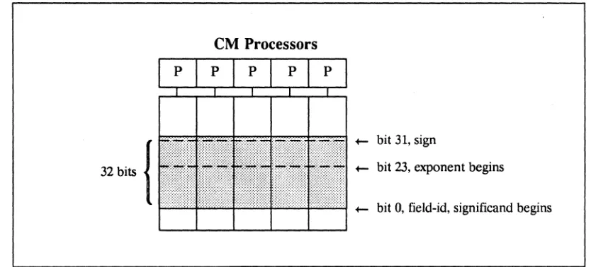 Figure 9. Field-id and data layout in a 32-bit field 