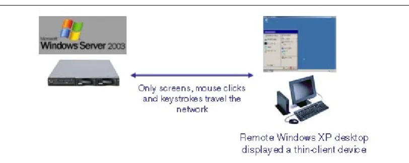 Figure 1-1   Windows Terminal Server and client relationship