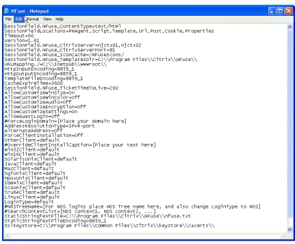 Figure 2: Nfuse.conf  