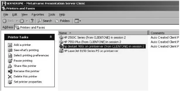 Figure 7: New client printer naming convention