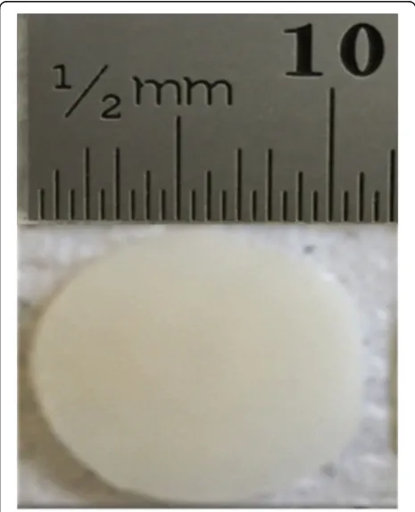 Fig. 1 Representative image captured of bovine articular cartilagespecimen, prior to testing on confirmation of the absence ofdamage with India ink