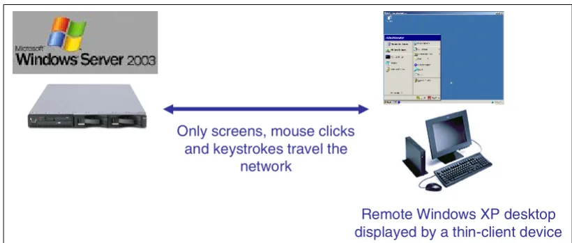 Figure 1-1   Windows Terminal Server and client relationship