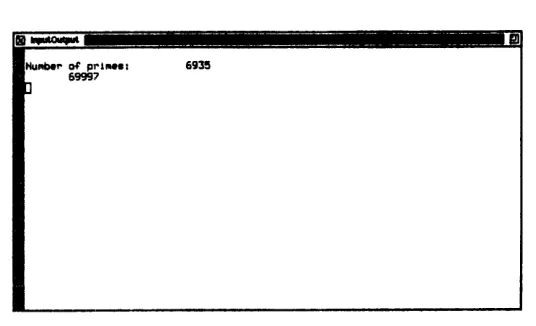 Figure 6. The Input/Output window.