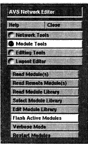Figure 5. Module Tools menu