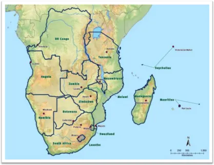 Figure 2.3 Southern African Development Community. Source: Southern African Development Community (2012)