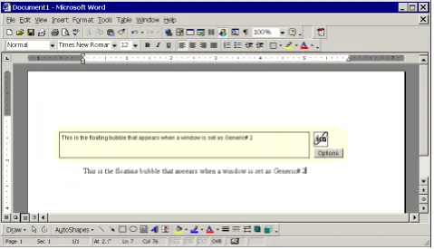 Figure 5: Floating text bubble for Generic# 2 input fields 