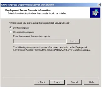 Figure 26: Configuring the Console 