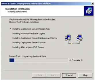 Figure 27: Installing the RDP components 