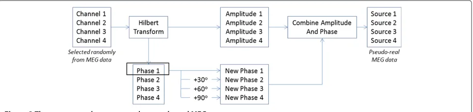 Figure 3 The process used to generate the pseudo-real MEG sources.
