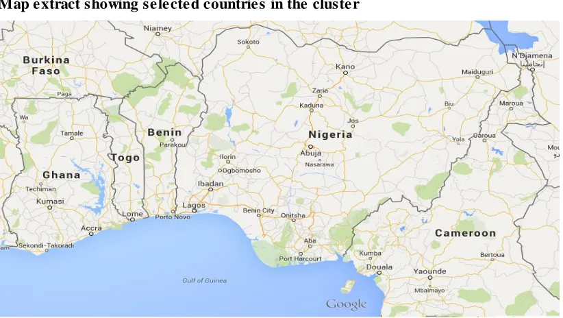 Figure 1                                                              Source: cropped from map of the world 