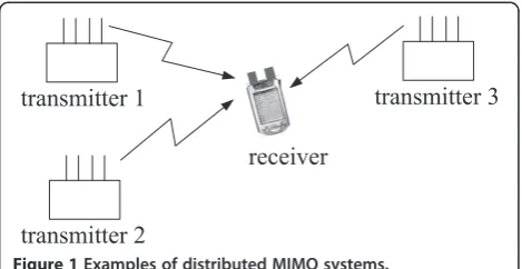 Figure 1 Examples of distributed MIMO systems.