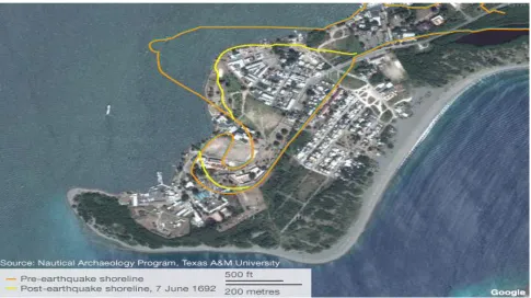 Figure 1.1 Port Royal before and after the earthquake 