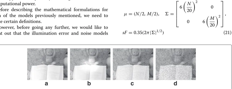 Table 2 Tested illumination error types