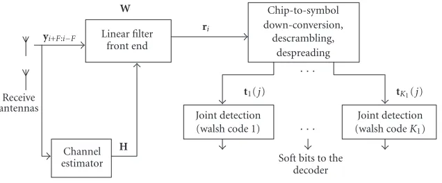 Figure 3: Block diagram of per-Walsh code joint detection.