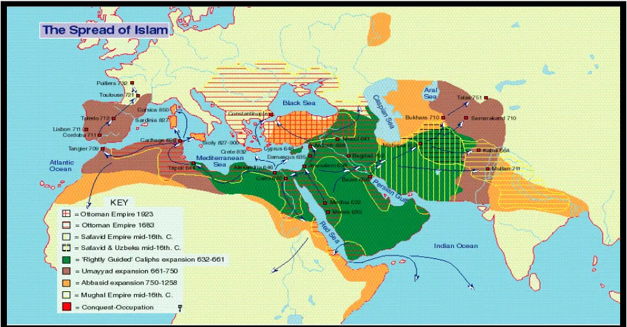 Figure 7:  Spread of Islam 