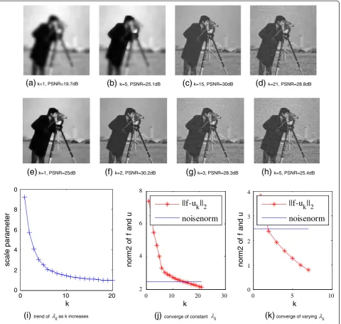 Figure 2 Denoising image used constant scale parameter for IRM and proposed method when λ is smaller.