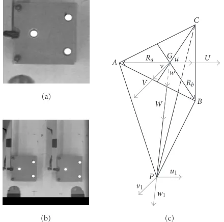 Figure 3: Pictures and the schematic diagram of the target-object.(a) Top view of the TOB in which three dots of the dot display aredepicted