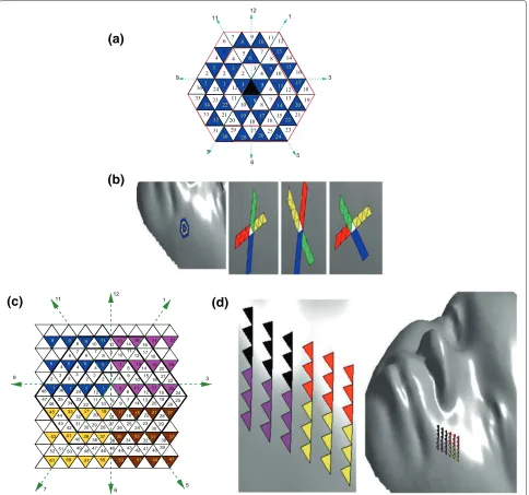 Figure 4 Ordered pattern extraction (a) Three concentric facet rings in an ideal mesh
