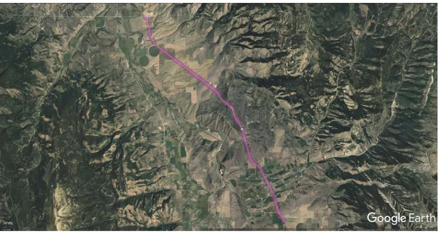 Figure 2.1 Google Earth image of the study area 
