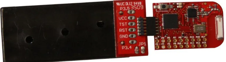 Figure 2: EZ430-RF2500 with Battery Pack