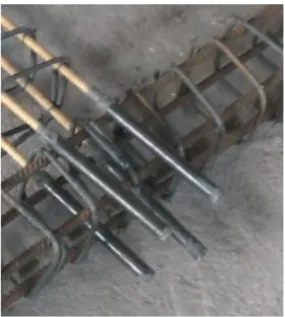 Figure 6. GPRF bars with mechanical couplers before molding