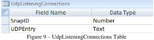 Figure 7 – ActiveTcpConnections Table 