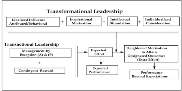 Figure 1.  Framework for measurement of broad range leadership types and 