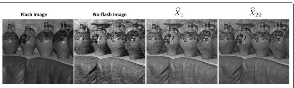 Figure 4 Effect of iteration. As opposed to �X1, noise in Y was more effectively removed in �X20