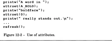 Figure 12-2 - Use of attributes. 