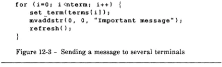 Figure 12-3 - Sending a message to several terminals 
