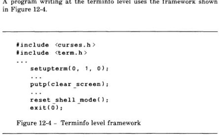 Figure 12-4 - Terminfo level framework 