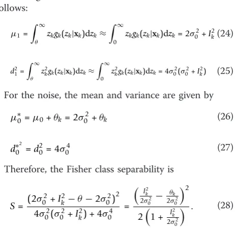 Table 1 l versus SNR (N = 2000)
