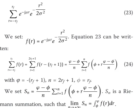 Table 4 Estimated blurred circle parameters associatedwith Figures13 and 14 (the proposed methodcharacterizes the two blurred circles of Figures13 and 14through their estimated center coordinates, radius, andspread)