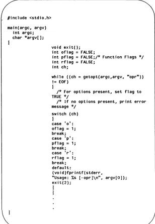 Figure 2-1: Using Command Line Arguments to Set Flags 