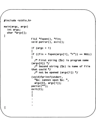 Figure 2-2: Using argv[n] Pointers to Pass a Filename 