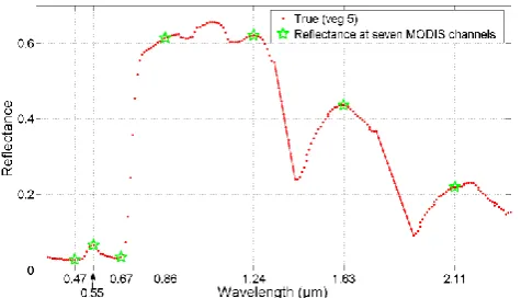 Fig. 3.Fig 3 spectra based on MODIS bands 1–7: Liang short wave, Liang vis-