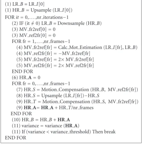 Figure 5 shows the ISR algorithm data ﬂow, using the mem-
