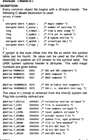 table can be found. Its value can be used as the offset in fseek (3S) to position an I/O stream to the symbol table