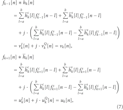 Figure 2) applied to the subchannel k of interest can be