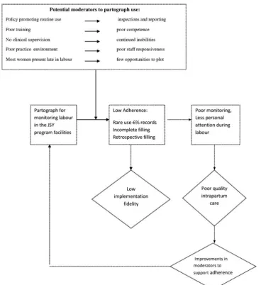 Figure 4Implementation fidelity of partograph use in the Janani Suraksha Yojana ( JSY) programme in Madhya Pradesh (MP),India—an application of Carroll’s implementation fidelity framework.