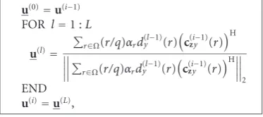 Figure 2 shows the probability of symbol error versus theSNR for the proposed algorithm and for the one proposed