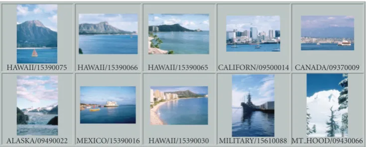 Figure 22: Images retrieved using histogram intersection on global histograms.