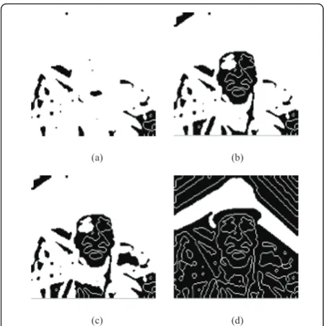 Figure 10 Object detection algorithm for Foreman.(a) group of objects Y recall (k+1)i; (b) new objects after the first iterationY extracted (k + 1)i.