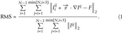 Figure 3 to investigate the performances of the algo-Different sets of simulated signals are considered inrithms in estimating the flux as a function of the modu-lus and direction of the propagation velocity and of theenergy of additive random noise